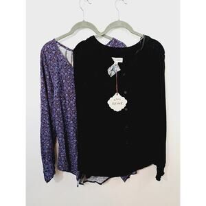 Knox Rose New! Lot Of 2 Long Sleeve Boho Tops In Size Small